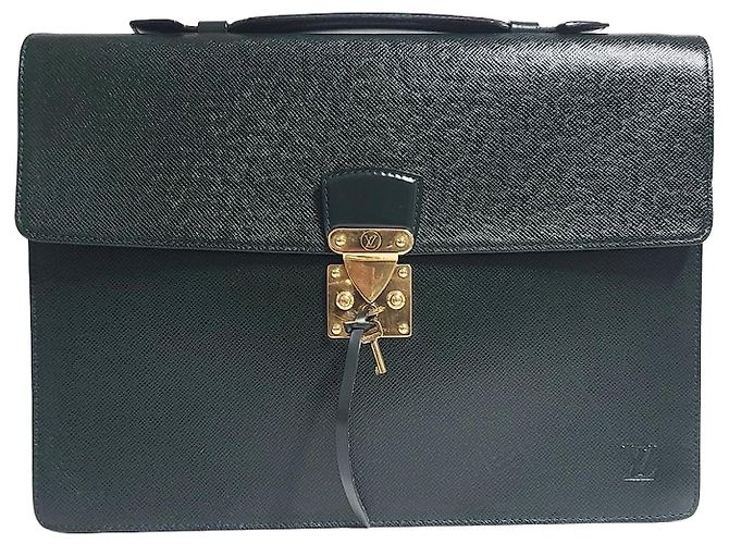 Louis Vuitton Taiga Corad Green Briefcase