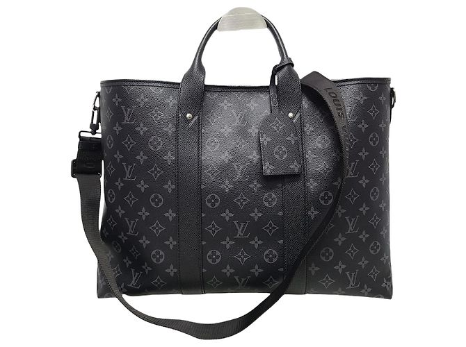 Louis Vuitton Sac Weekend Eclipse Monogram Crossbody Noir