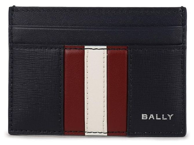 Bally Leather Card Wallet Blue