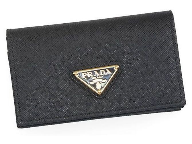 Prada Saffiano Card Holder Black