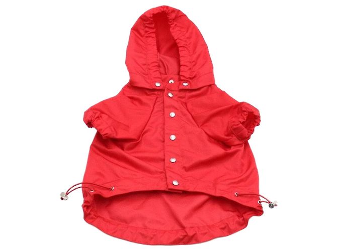Prada Giacca con cappuccio impermeabile rossa