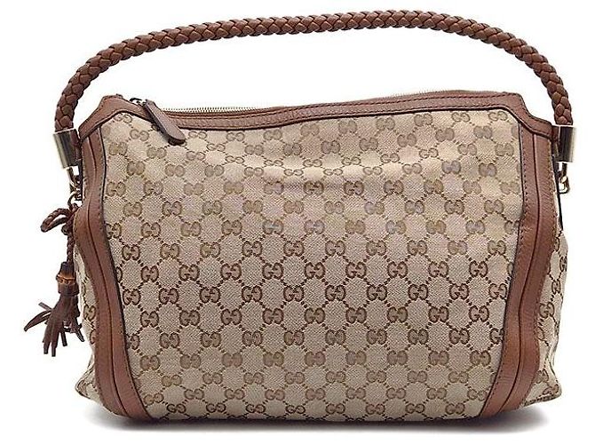 Bamboo Gucci Borsa a tracolla con nappe in bambù Marrone 