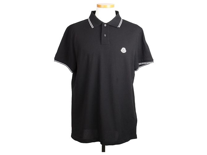 Moncler PK Kurzarm-T-Shirt Schwarz