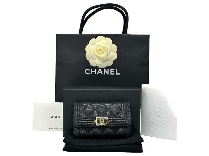 Chanel Boy Flap Gold Button Card Wallet Series Multiple colors