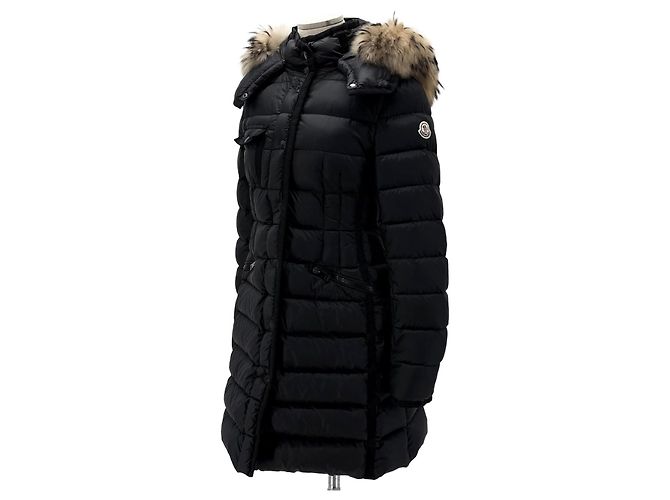 Moncler Hermine Women's Long Down Jacket Silvery