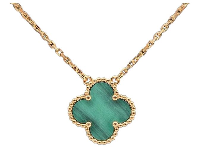 Van Cleef & Arpels Collier Vintage Alhambra Vert 