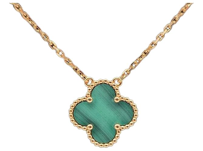Van Cleef & Arpels Vintage Alhambra Necklace Green 