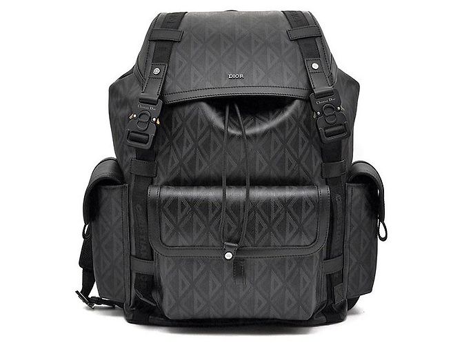 Dior Hide Road CD Diamond Backpack Medium Black