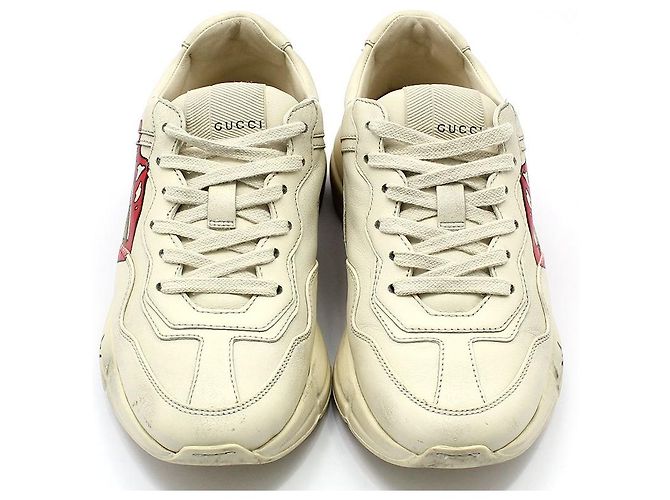 Gucci Rhyton Dirty Lips Leder Sneaker Weiß