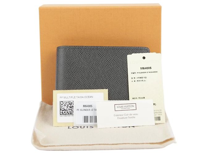Louis Vuitton Taiga Leather Slender Wallet Orange