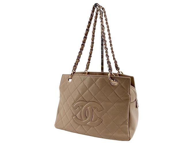 Chanel Borsa a spalla quadrata in caviar Marrone