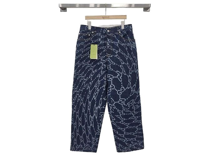 Gucci Wave GG Denim Pants Multiple colors