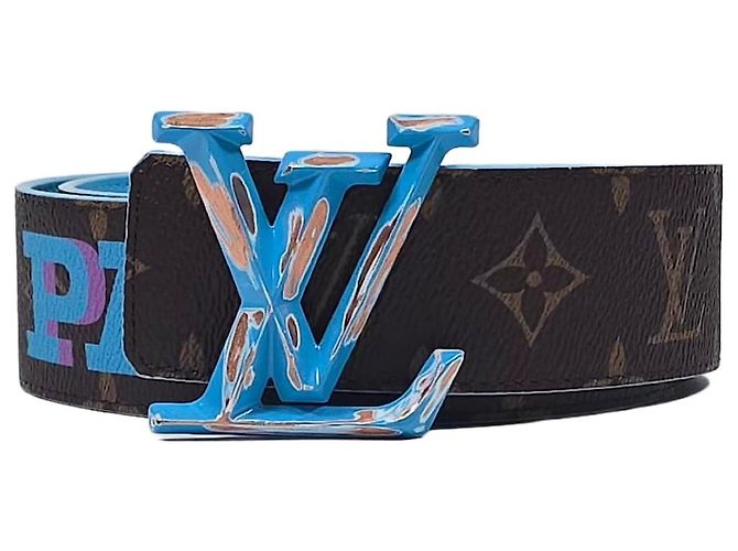 Louis Vuitton Monogramm Reversibler Gürtel Silber