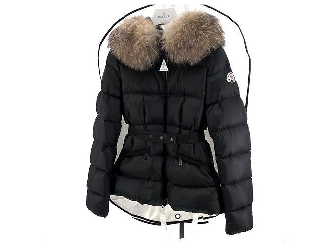 Moncler Boed Fox Fur Women's Down Jacket Black