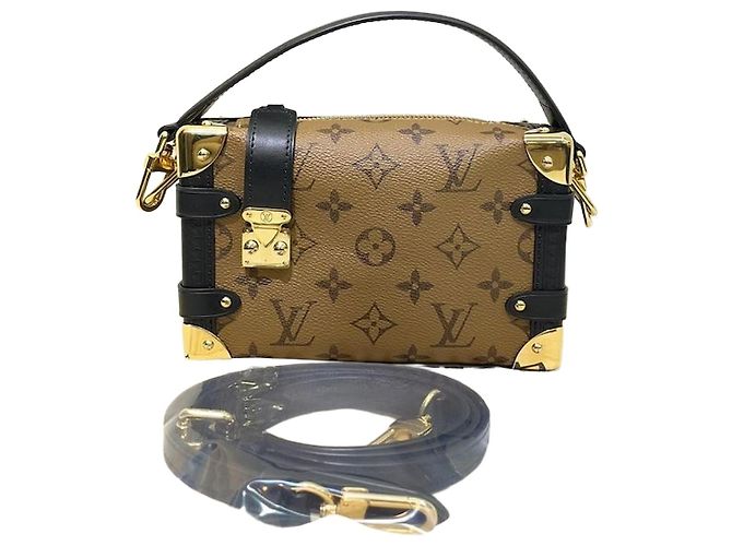 Louis Vuitton Tote e crossbody Side Trunk PM em canvas Monogram Reverse Multicor