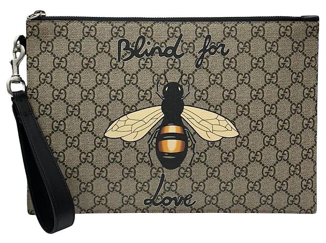 Gucci Clutch GG Supreme Bee Multicolor