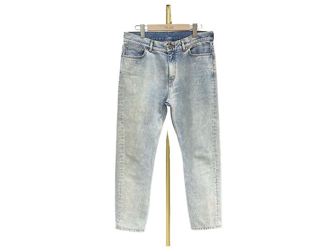 Louis Vuitton Washed Denim Jeans Light Blue