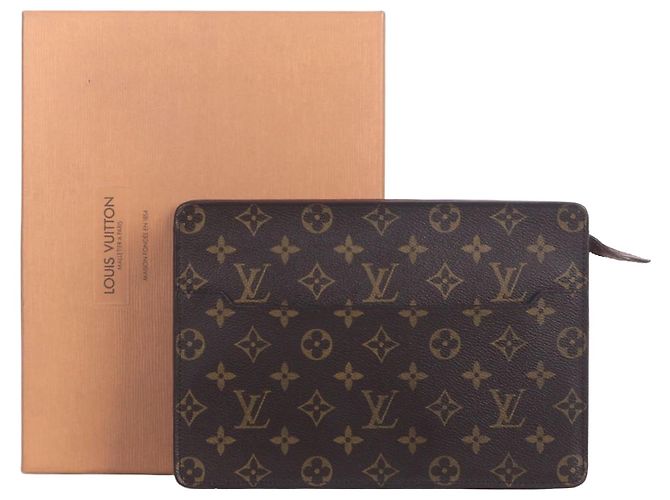 Louis Vuitton Pochette Monogram Uomo Clutch Second Bag Multicolore