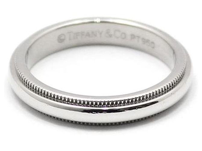 Tiffany & Co Platin Milgrain Ring Größe Silber