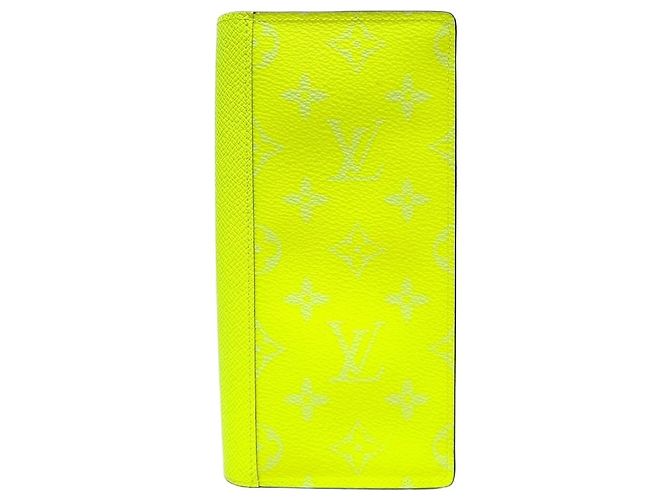 Louis Vuitton Lime Monogram Brazza Wallet Golden