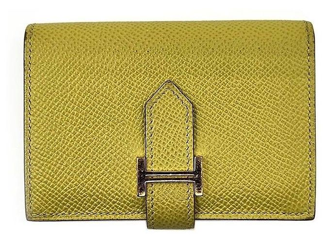 Hermès Cartera de tarjetas Beaun Verde