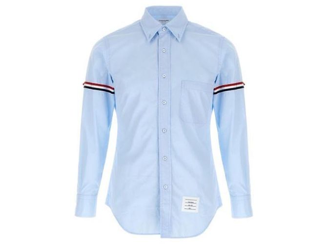 Thom Browne Camisa clásica de popelina de algodón con brazalete