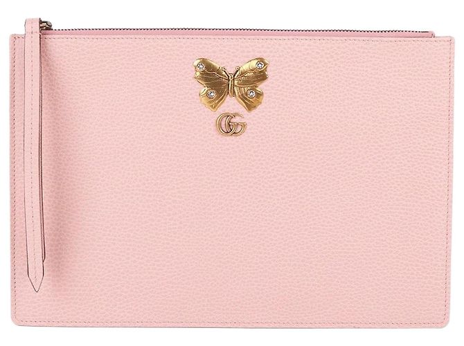 Gucci Clutch a farfalla in pelle rosa