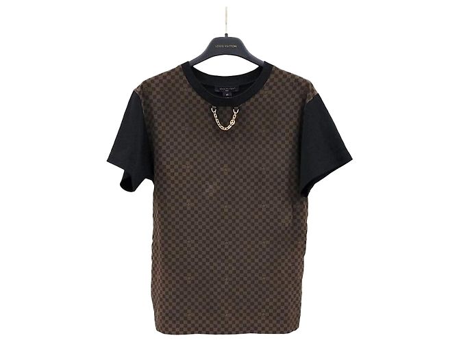 Louis Vuitton T-shirt a maniche corte con inserto Micro Damier Nero