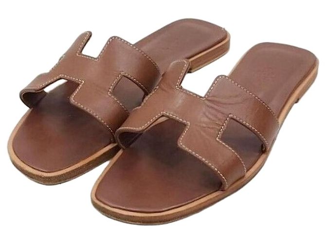 Hermès Sandali Oran Oro Rosso