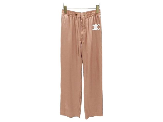 Céline Satin Triumph Athletic Pants Orange 
