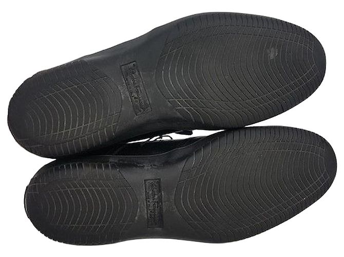 Salvatore Ferragamo Schwarze Leder-Sneaker