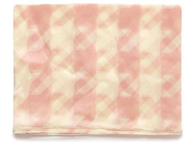 Burberry Lenço de seda com padrão pied-de-poule Laranja