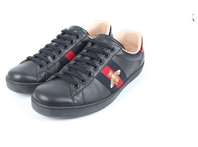 Gucci Baskets Ace brodées Black Noir