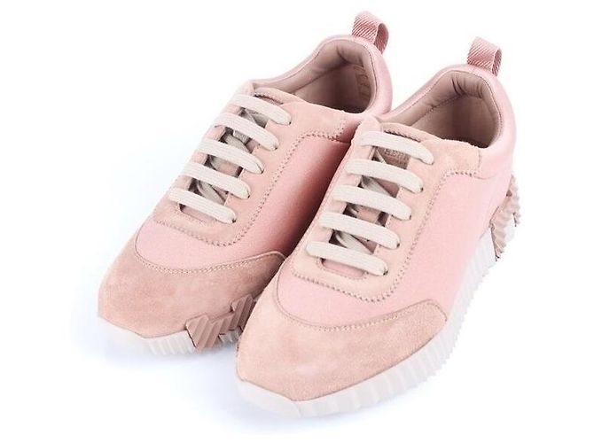 Hermès Baskets en daim Bouncing Rose
