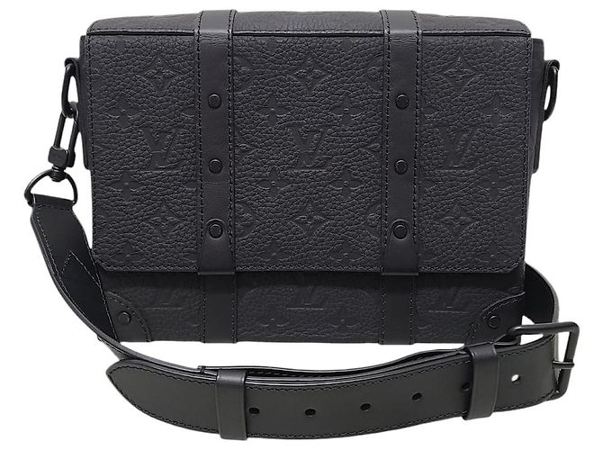 Louis Vuitton Borsa Messenger Trunk Monogram Taurillon Nera Nero