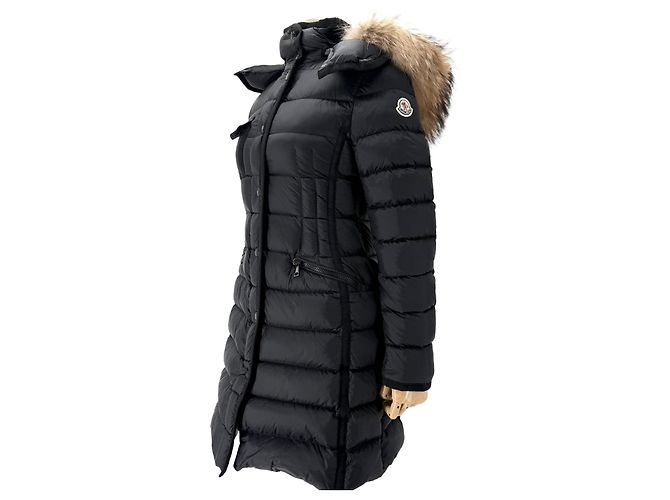 Moncler Herminper Women's Long Down Jacket Black