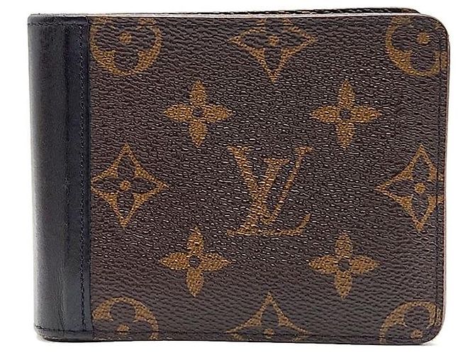 Louis Vuitton Monogram Macassar Multiple Wallet Black