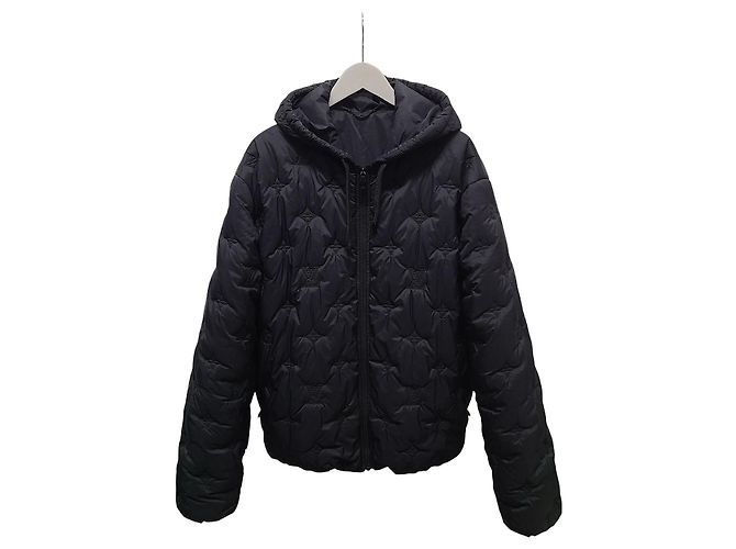 Louis Vuitton Bomber imbottito con cappuccio e monogramma nero