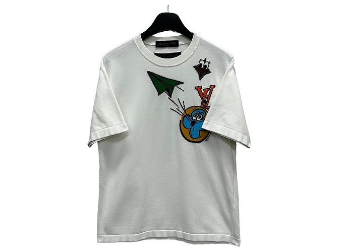 Louis Vuitton Monogram Comic T-Shirt Silber 