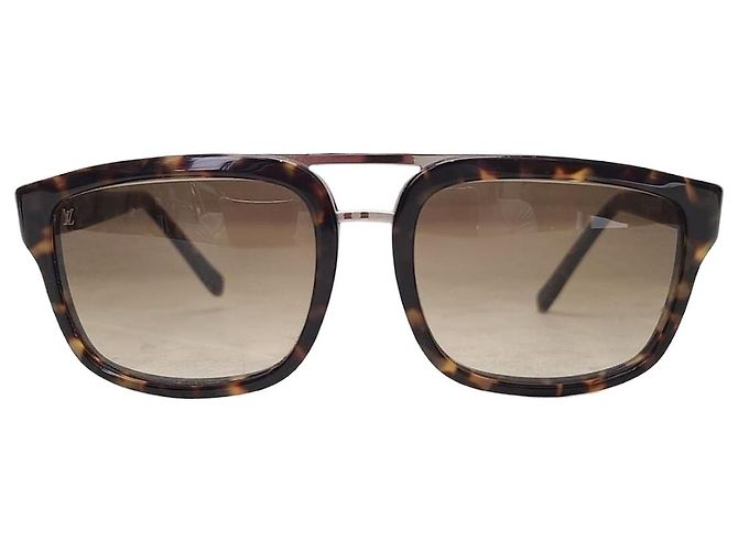 Louis Vuitton Brown Leopard LV Logo Acetate Sunglasses