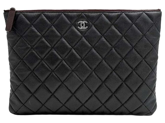 Chanel Caviar Clutch New Medium Schwarz