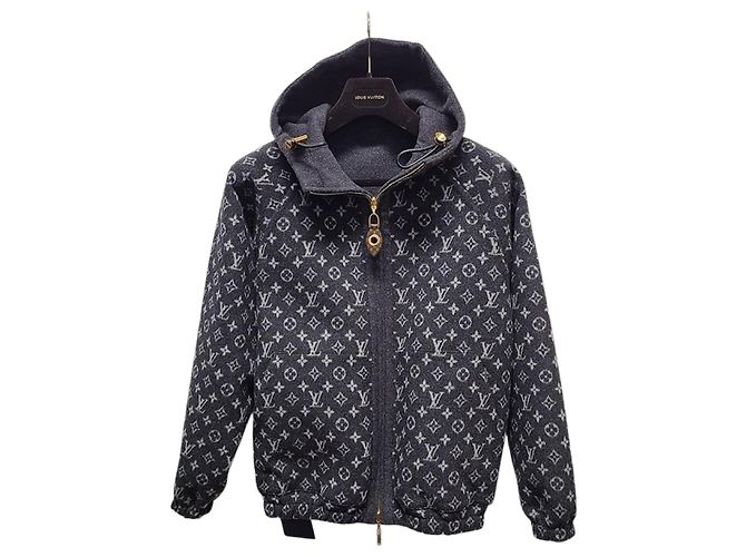 Louis Vuitton Reversible Monogram Jacquard Hooded Jacket Brown