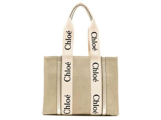 Chloé Sac cabas Woody Medium Light Gold Doré