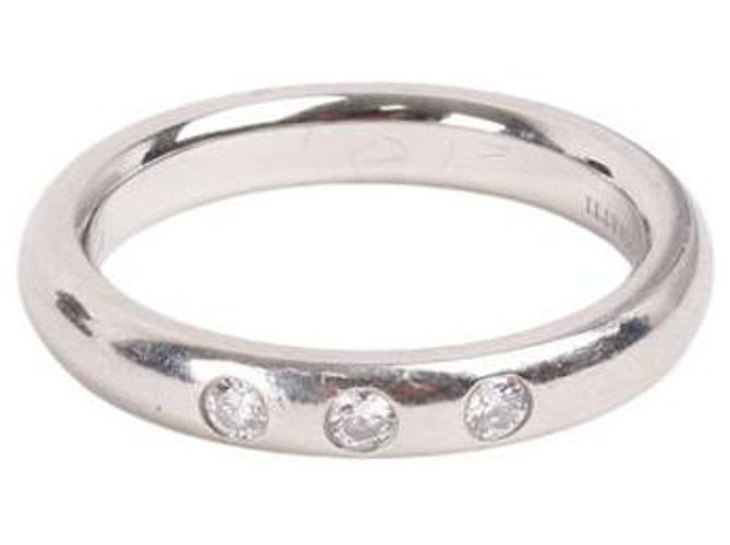 Elsa Peretti Tiffany & Co Diamond Peretti Platinum Ring Silvery