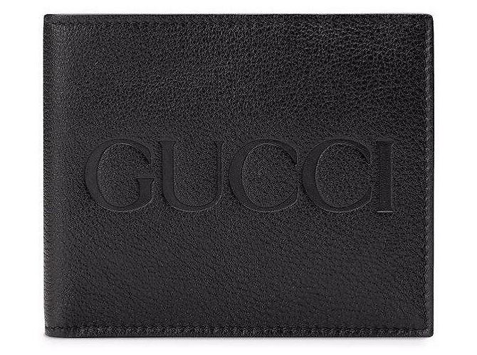 Gucci Embossed Logo Bi-Fold Wallet Black