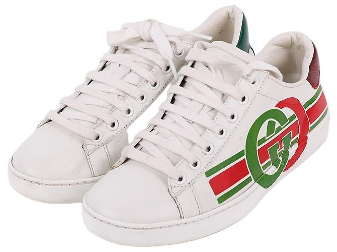Gucci Weiße Damen-Sneaker mit Interlocking-Logo