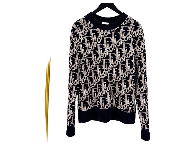 Dior Pull en maille jacquard Oblique