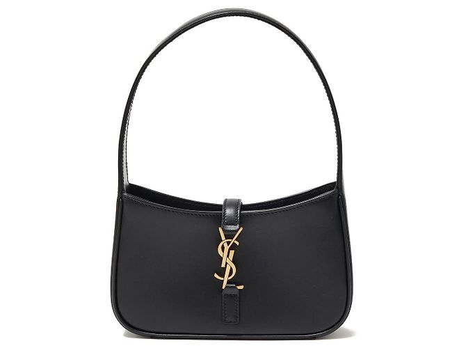 Saint Laurent Black Monogram HOBO QUEENS Leather Bag