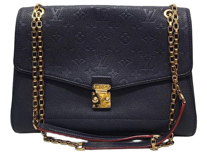 Louis Vuitton Bolsa de Ombro Navy Monogram Empreinte Saint Germain Azul