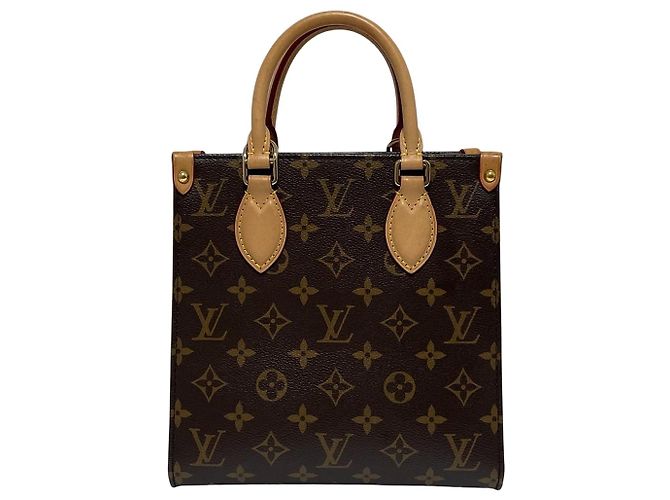 Louis Vuitton Monogram Sac Plat BB Tote Bag Black